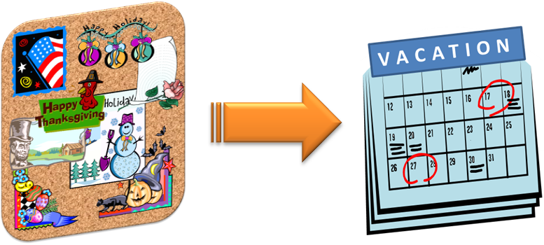 Holiday Board To Vacation Calendar - Agitator (781x367), Png Download