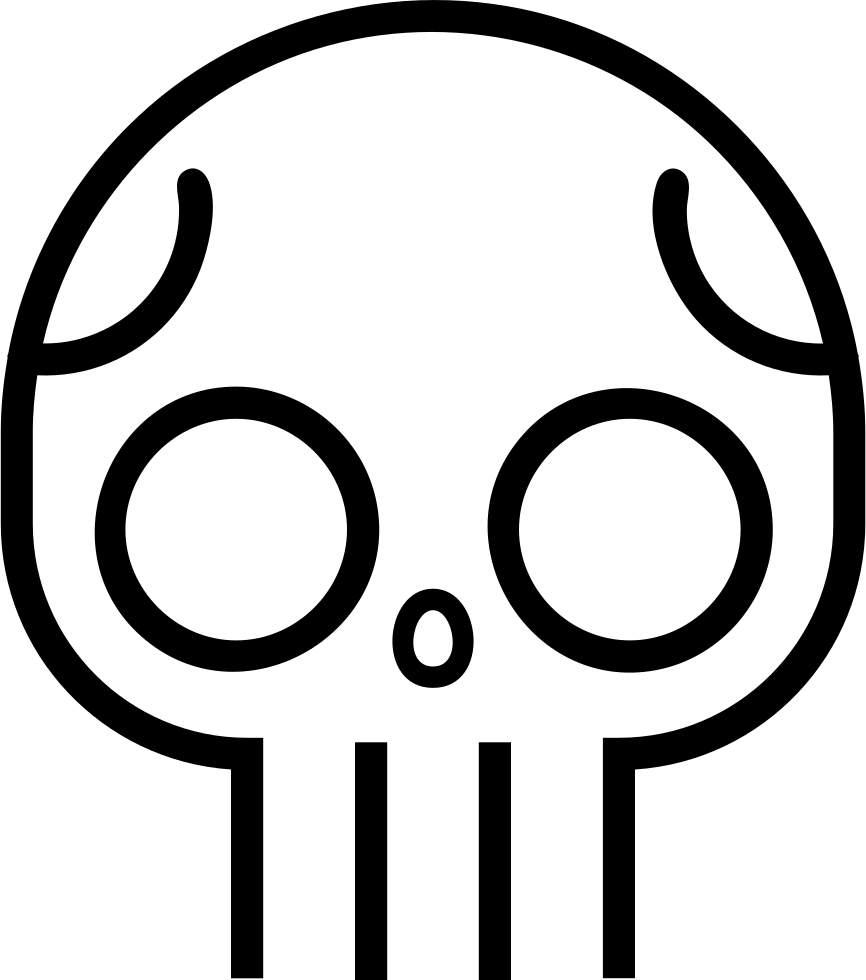 Skeleton Head Comments - Icon (866x980), Png Download