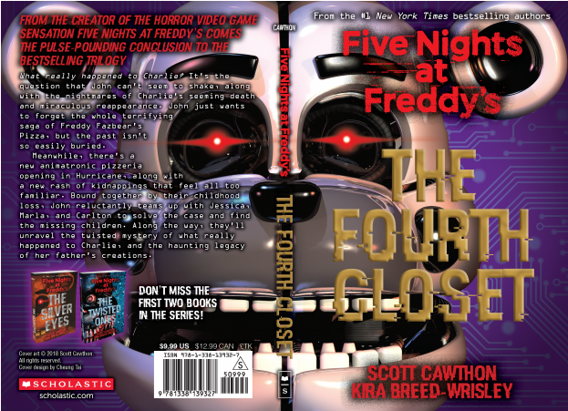 Check Out The Cover Of Five Nights At Freddy's Book - Fnaf Book The Fourth Closet (800x450), Png Download