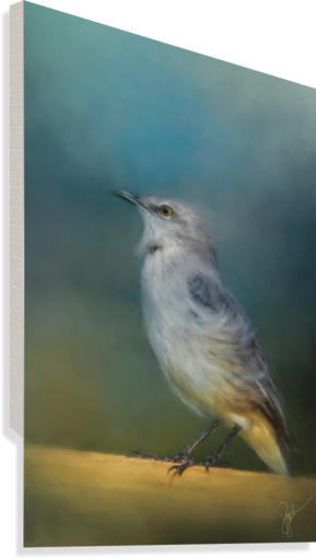 Mockingbird On A Windy Day Canvas Print - Lark (289x511), Png Download