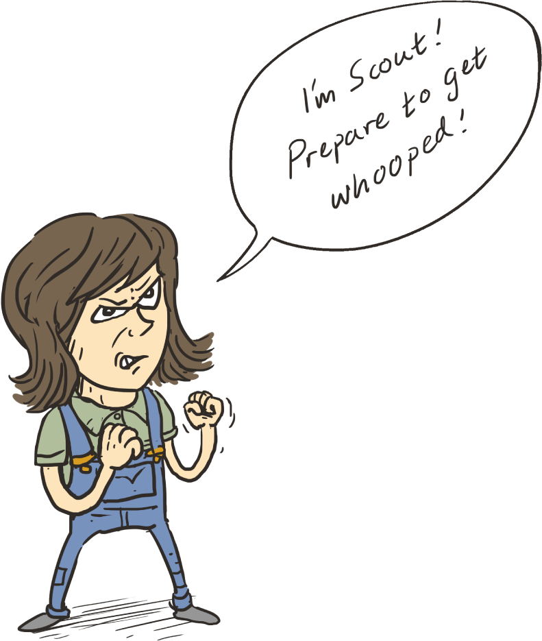 Jean Louise Finch - Scout To Kill A Mockingbird Drawing (791x935), Png Download