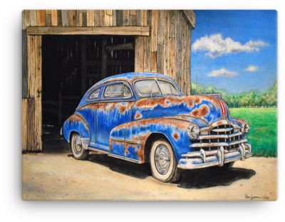 1948 Pontiac Silver Streak Canvas - Antique Car (600x600), Png Download