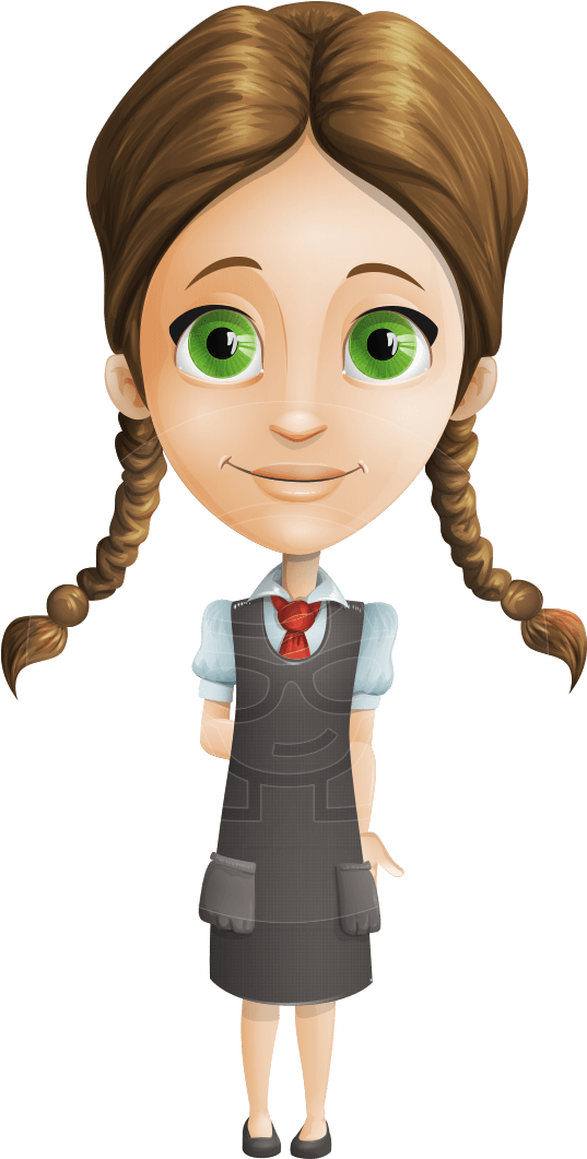 Jpg Library Stock Smart Schoolgirl Character Viola - Gloss Lamination Or Matt Lamination (691x1060), Png Download