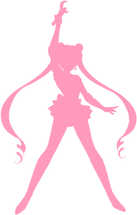 Clip Art Black And White Tumblr - Sailor Moon Silhouette Png (477x750), Png Download