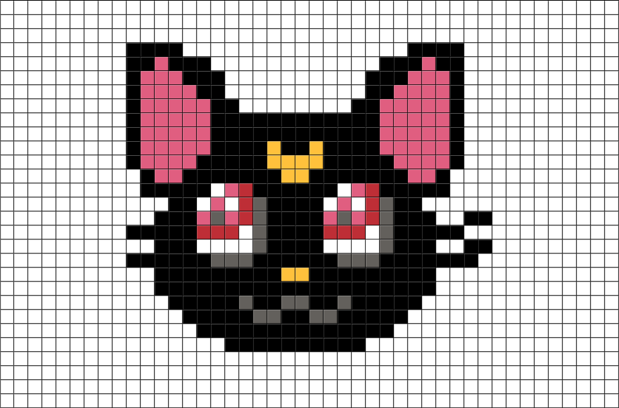 Sailor Moon Pixel Art (880x581), Png Download