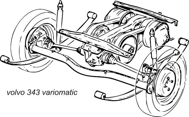 Outline, Design, Car, Vehicle, Mechanical, Volvo - La Suspensión Con Ballestas Delanteras (640x396), Png Download