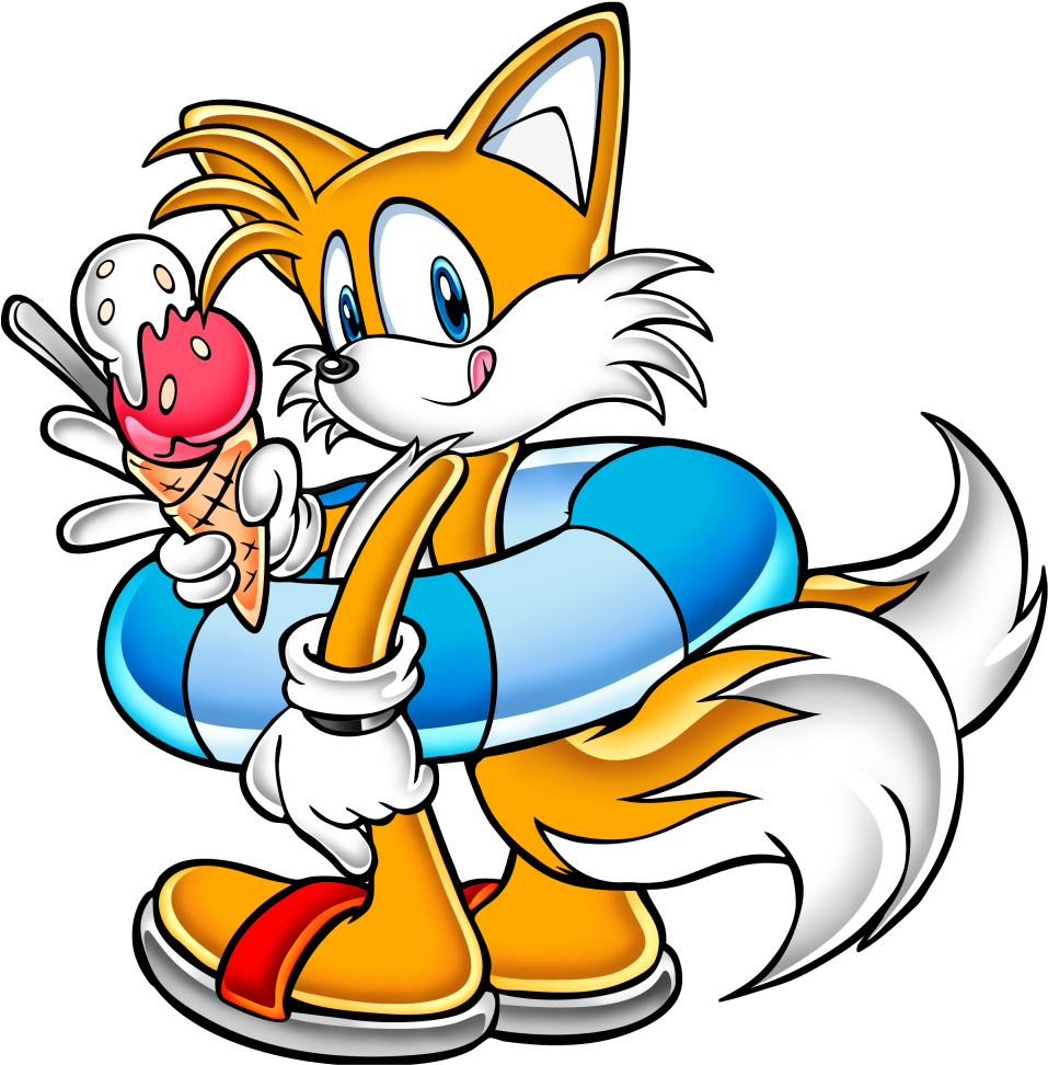 They Just Have Oval-ish Lumps With No Features On Them - Tails Sonic Adventure Art (992x992), Png Download