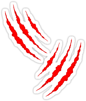Scratches Claw Png Image - Cartoon Claw Png (375x360), Png Download