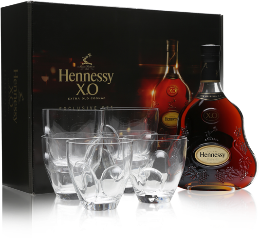 Hennessy Xo Cognac & 6 Thomas Bastide Glasses Set - Hennessy Xo Bottle Engraved (535x623), Png Download