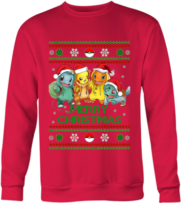 Pokemon Christmas Sweater - Christmas Jumper (480x480), Png Download