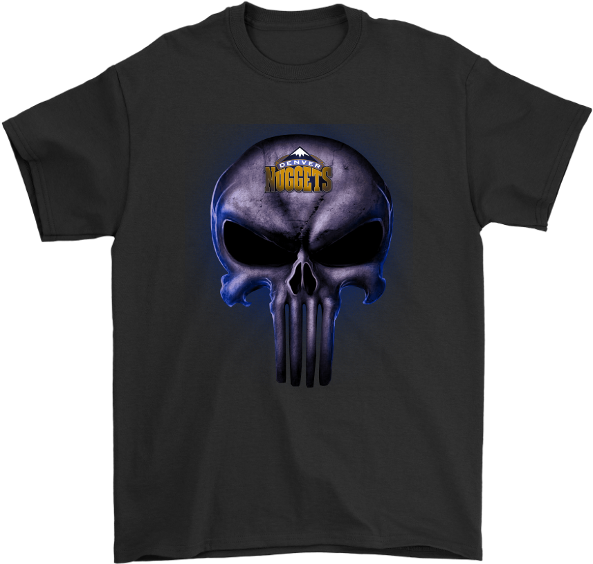 The Punisher Skull Denver Nuggets Basketball Nba Shirt - Most Hated Clothing Brand (1024x1024), Png Download