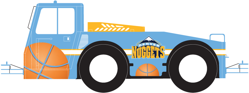 Plane Tug - Denver Nuggets (1024x546), Png Download