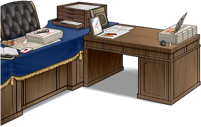 Secretary Ship And Admiral's Desk - Desk (395x347), Png Download