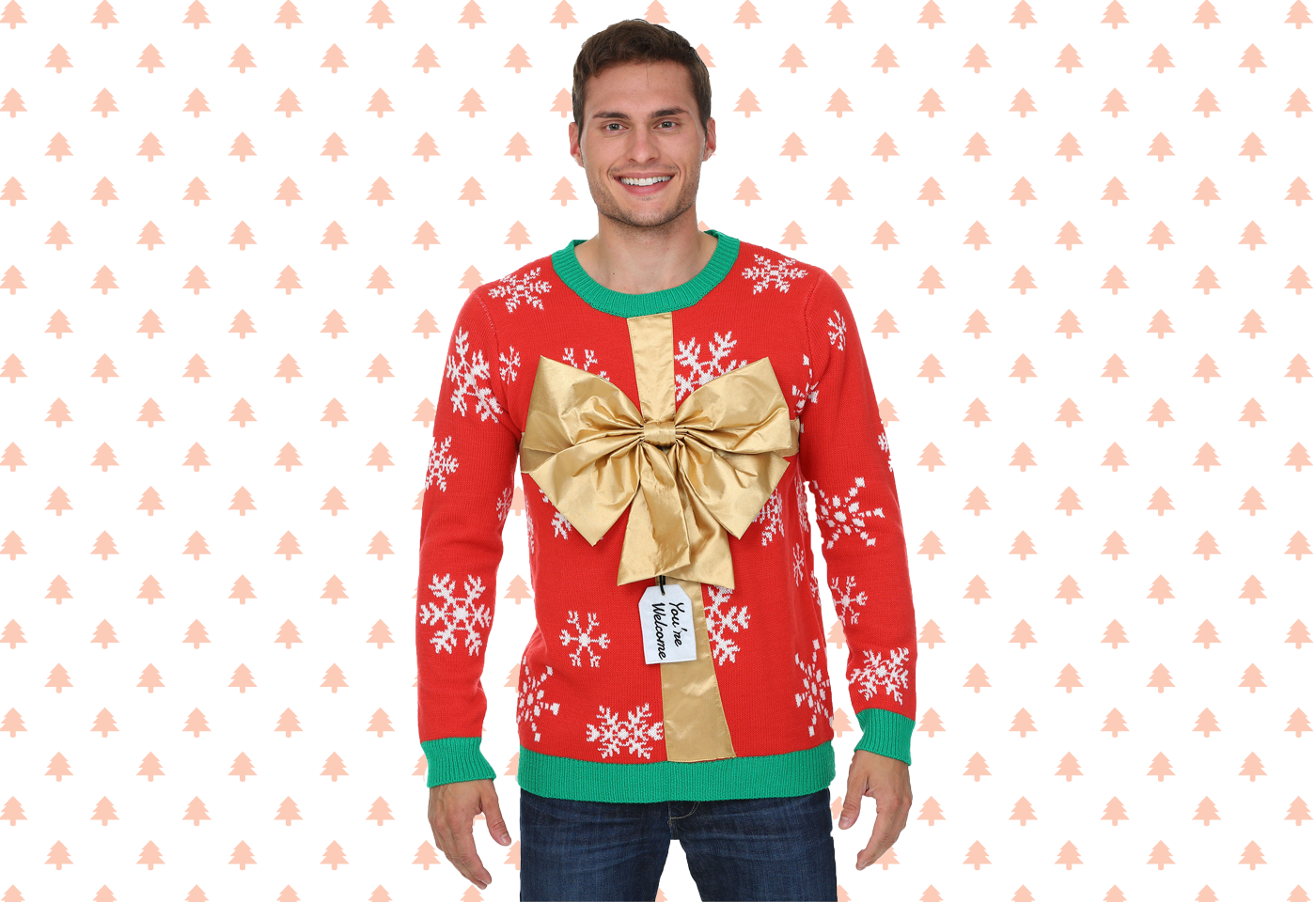 Christmas Present, Sweater, Christmas, Ugly Christmas - Christmas Present Sweater H2011022 (1400x960), Png Download