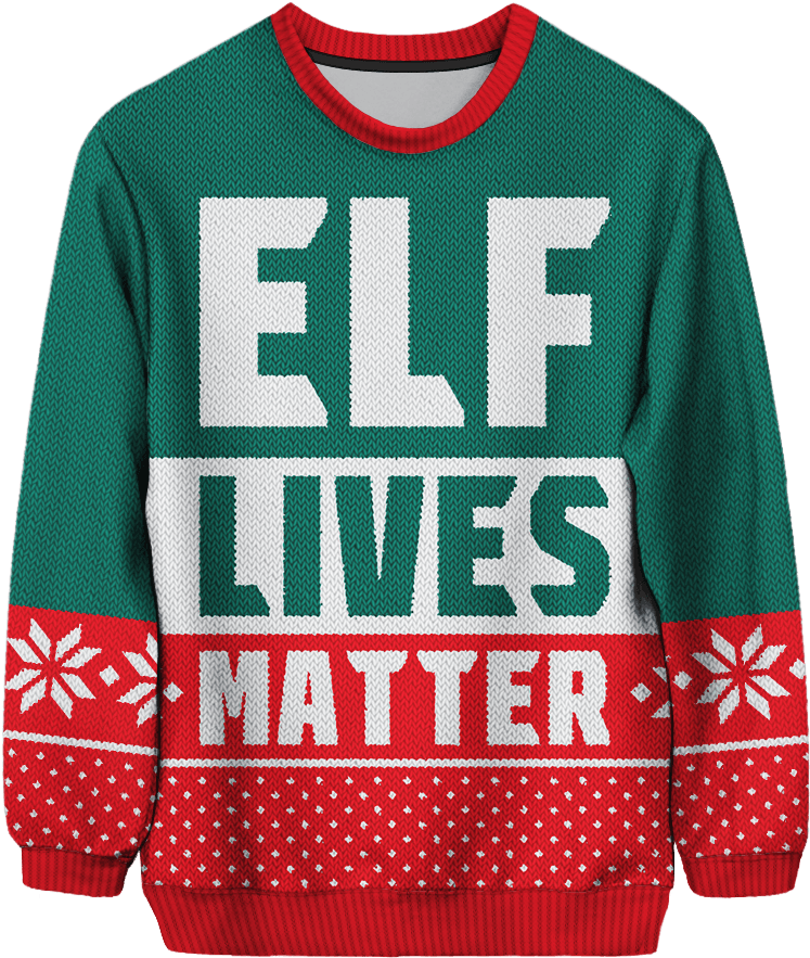 22 Ugly Christmas Sweaters That Sum Up The Ugliness - Black Lives Matter Christmas Sweater (1000x1000), Png Download