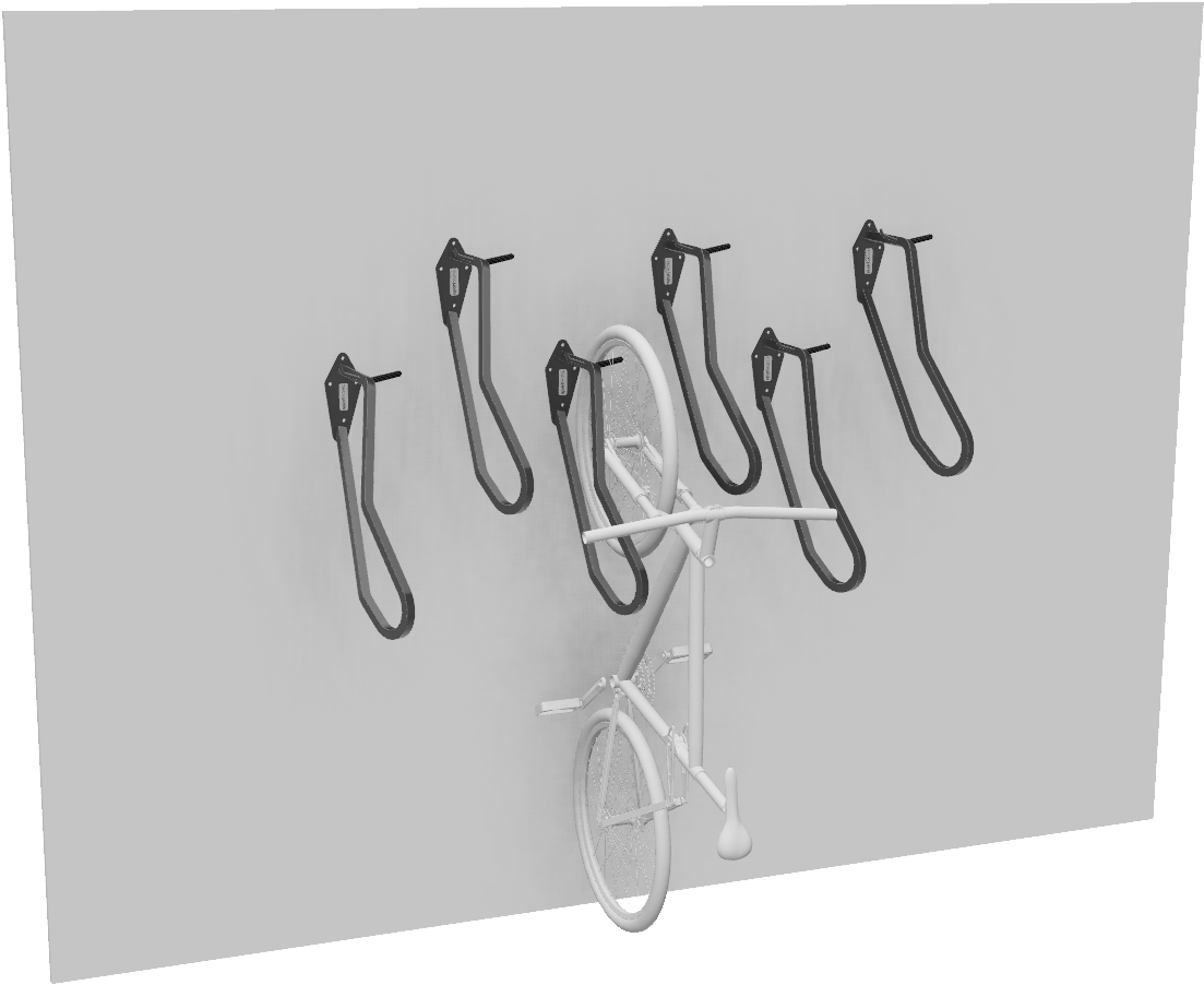 Direct Wall Mount - Bicycle (1363x1094), Png Download