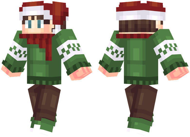 Christmas Sweater - Minecraft Skins The White Pumpkin (804x576), Png Download