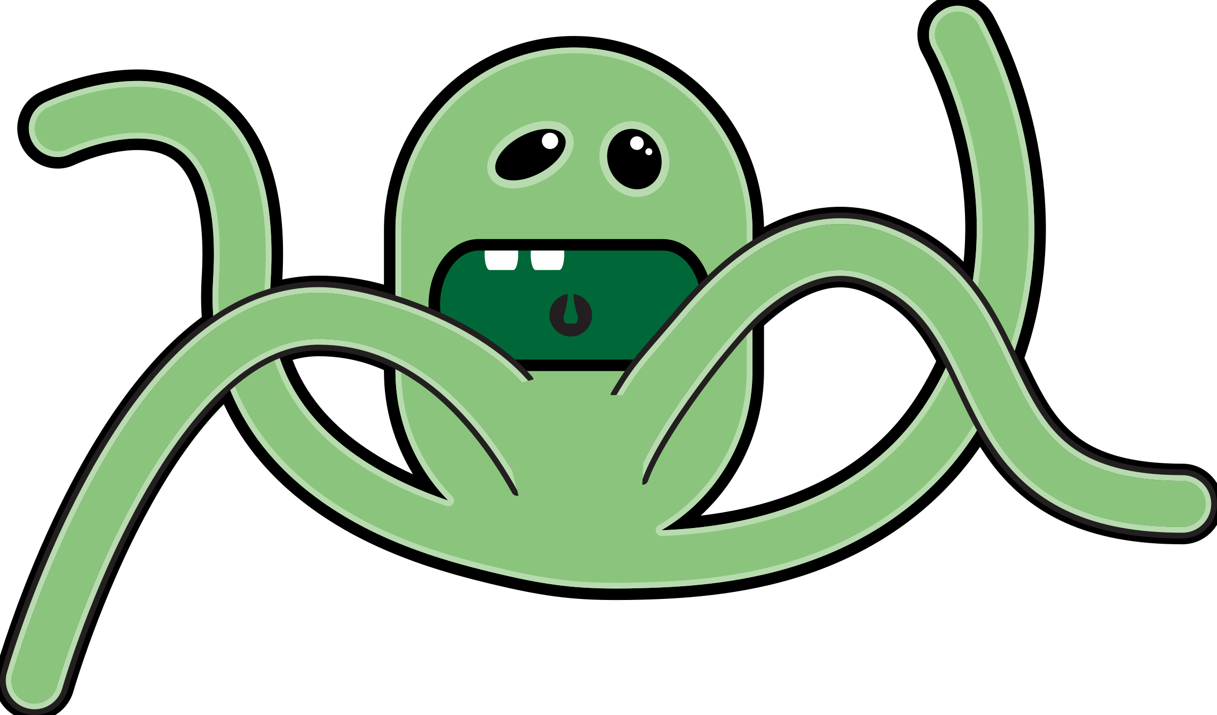 Big Image - Cartoon Monsters (2400x1411), Png Download