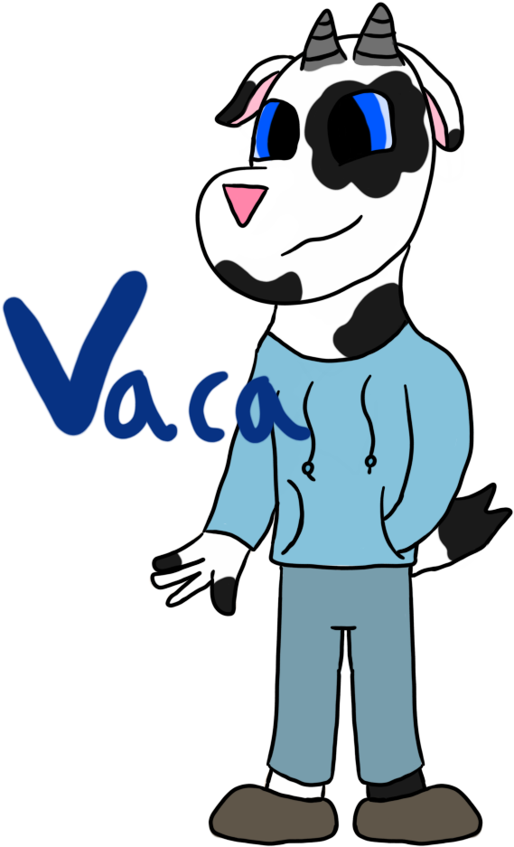 Vaca - Cartoon (800x1280), Png Download