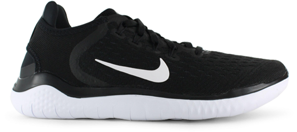 Nike Free Rn 2018 Womens Black White - Nike Free Rn 2018 (615x429), Png Download