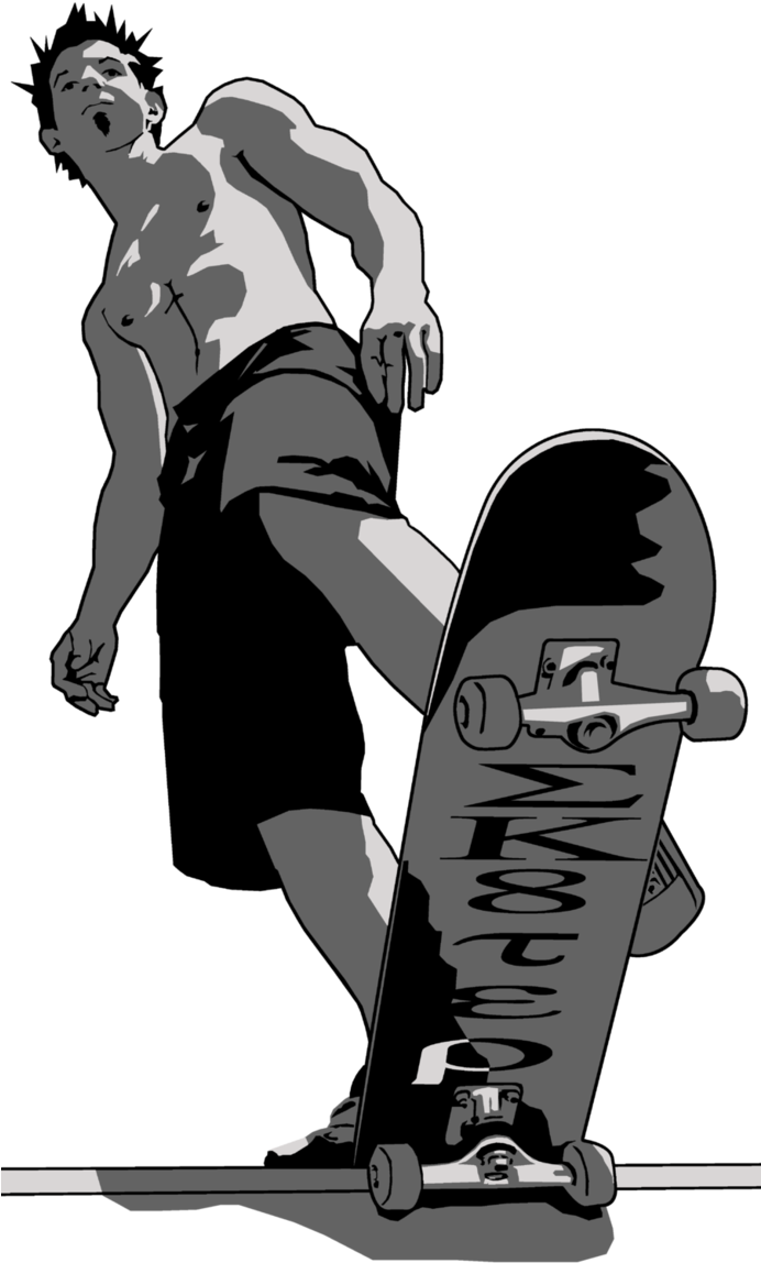 Skate 3 By Aktn-d3805u6 - Skateboard (691x1156), Png Download