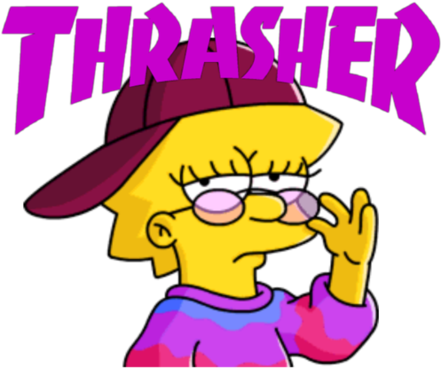 90s, Cool, And Edgy Image - Thrasher Tote Beach Bag (500x667), Png Download