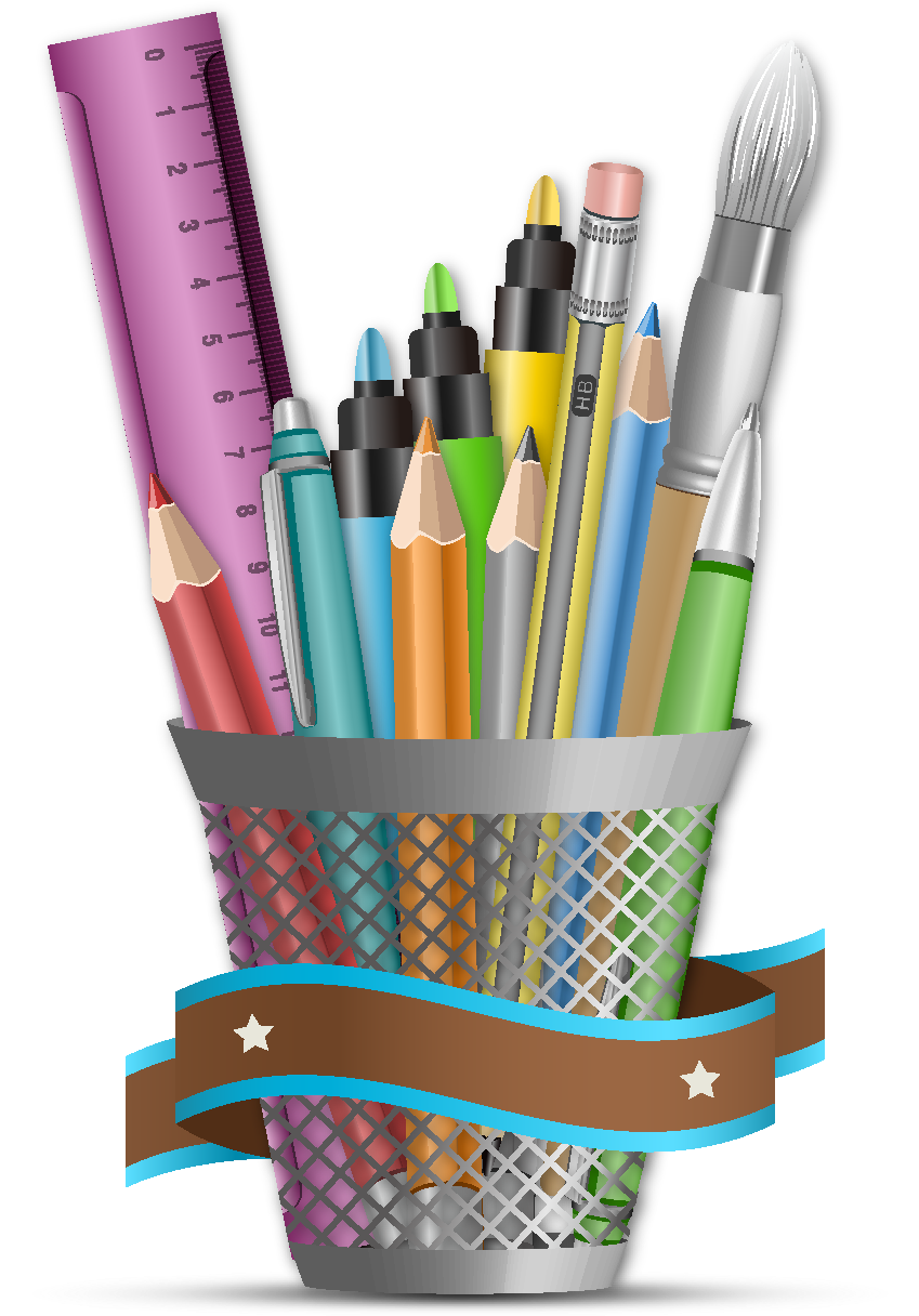 Elemento De Regla De Lápiz De Dibujos Animados - Diseñador Png Vector (1772x1378), Png Download