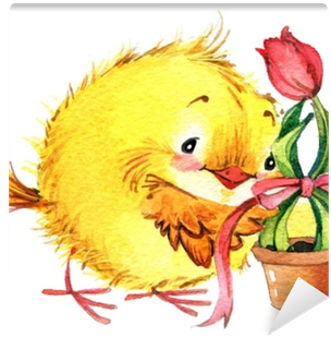 Cute Bird Watercolor Illustration Wall Mural • Pixers® - Watercolor Painting (400x400), Png Download