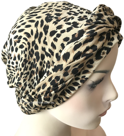 No-tie Headwrap Turban - Leopard (450x450), Png Download