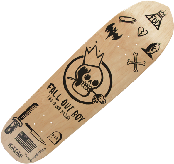 Blonde Skate Deck - Fall Out Boy Skateboard (600x600), Png Download