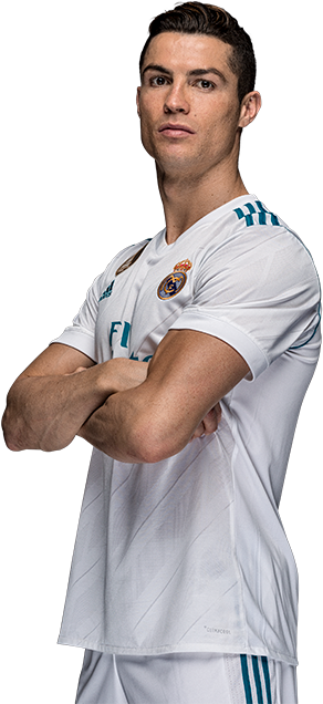 Cristiano Ronaldo - Cristiano Ronaldo - Real Madrid 2017-18 Scarf (550x650), Png Download