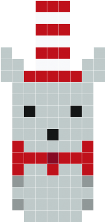 Cat With Hat - Symmetry (350x450), Png Download
