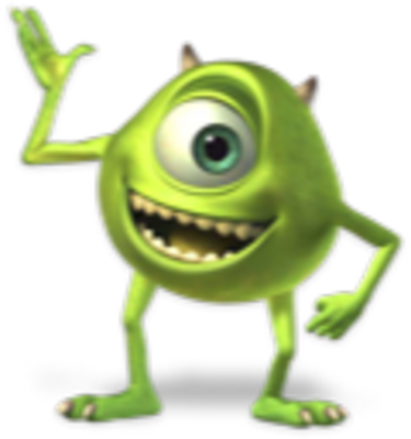 Mike Wazowski Saludando (375x400), Png Download