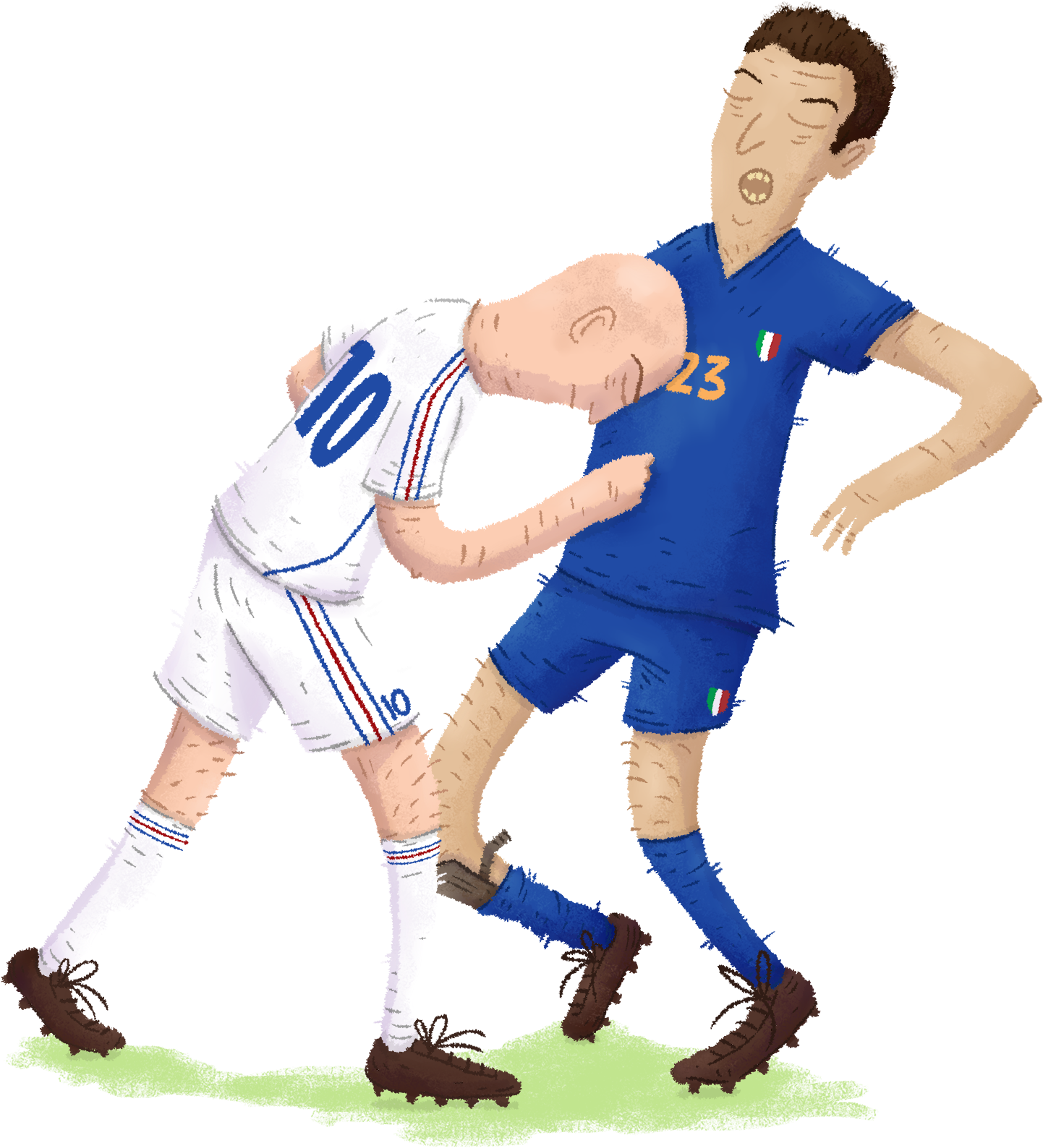 Zidane, France Materazzi, Italie - Zidane Materazzi Illustration (2315x1872), Png Download