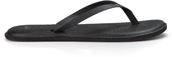 Black - Black - Black - Black - Sanuk Women's Yoga Bliss Flip Flop - Black - 8 (720x570), Png Download