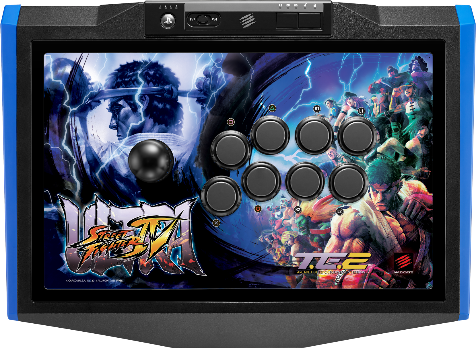 Ultra Street Fighter Iv Arcade Fightstick Te2 Revealed - Mad Catz Ultra Street Fighter Iv Arcade Fightstick (2100x1576), Png Download