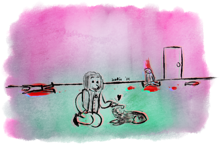 Dogs Don't Attack - Child Art (800x506), Png Download