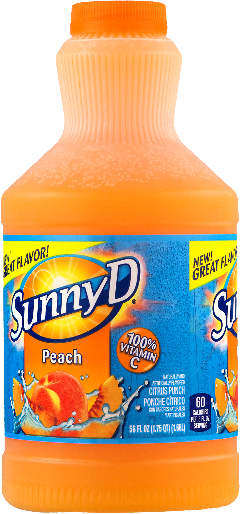 Sunny D Citrus Punch, Tangy Original - 56 Fl Oz (1800x1800), Png Download
