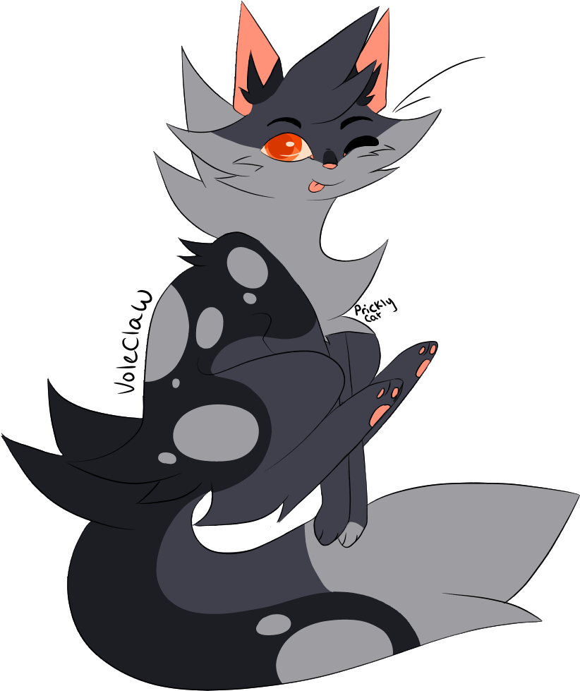 Voleclaw Cat Design, Warrior Cats, Warriors, The - Cartoon (1000x1000), Png Download
