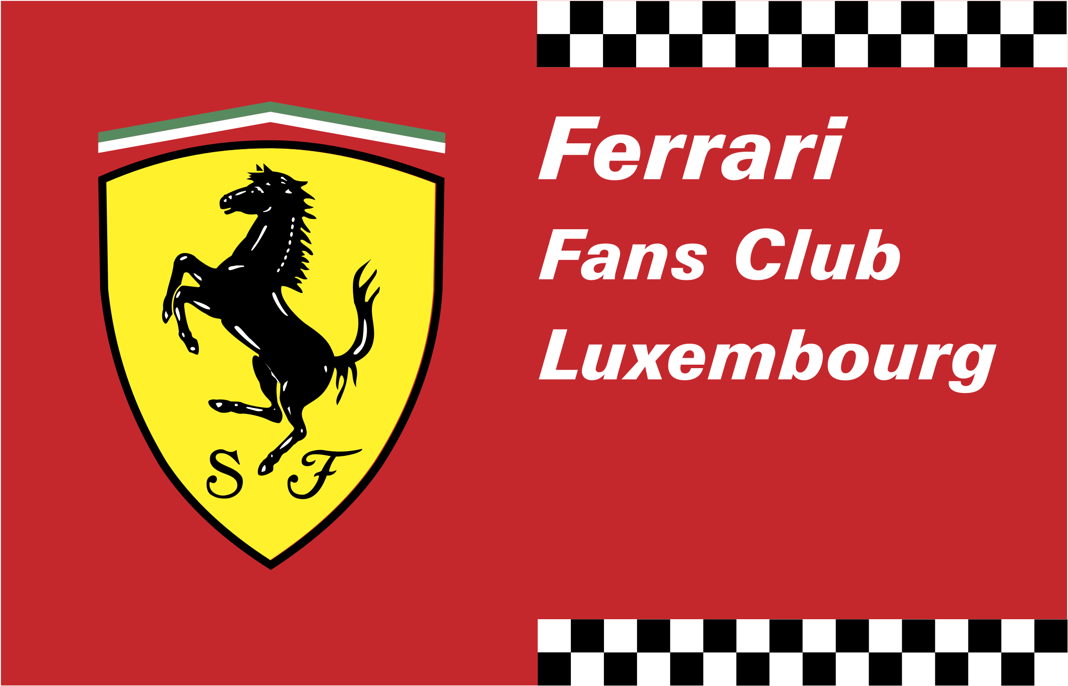 Ferrari Fans Club Luxembourg Logo Transparent Vector - La Bandera De Ferrari (2400x2400), Png Download