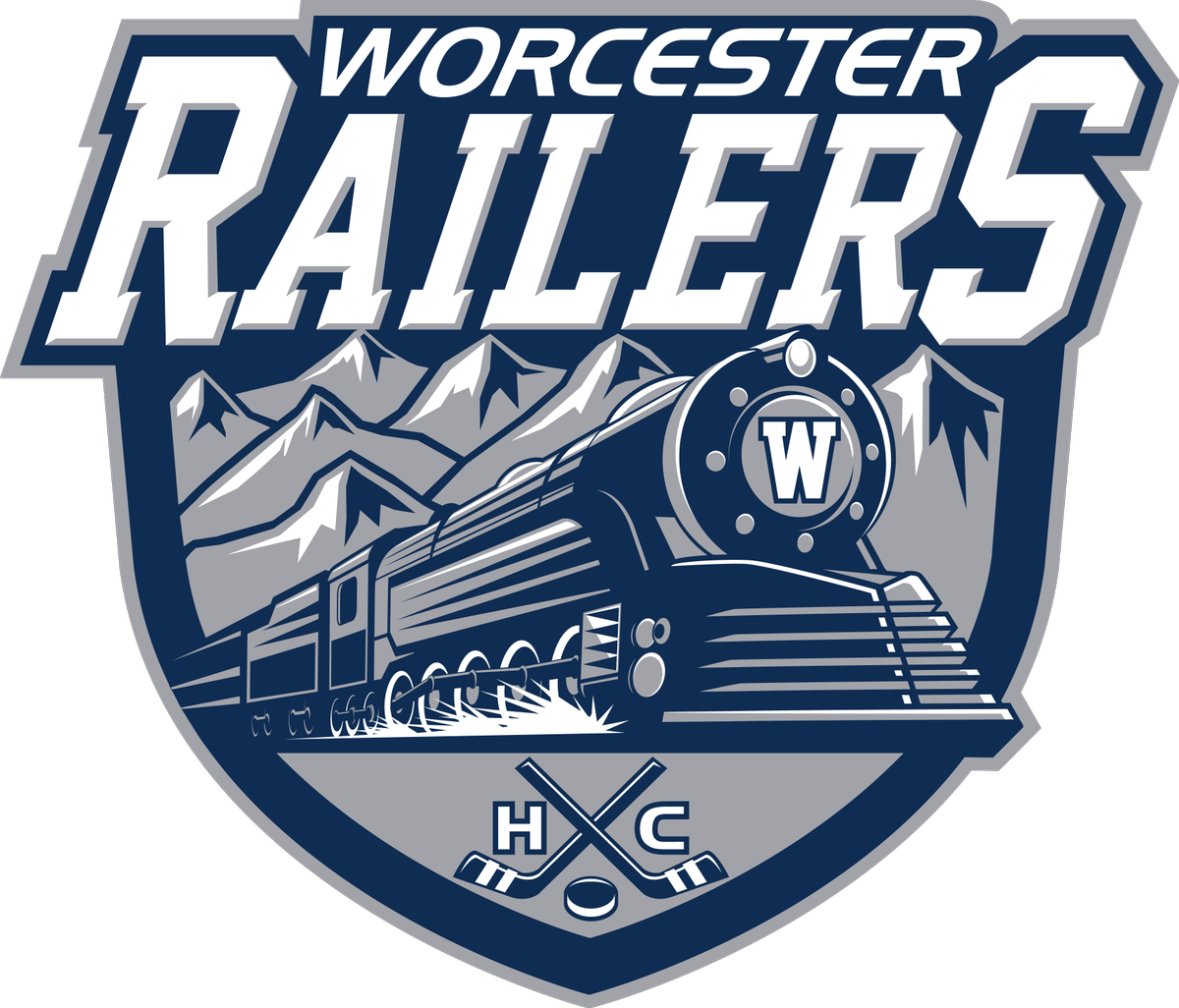 Echl Week On Twitter - Worcester Railers Logo (1200x1026), Png Download