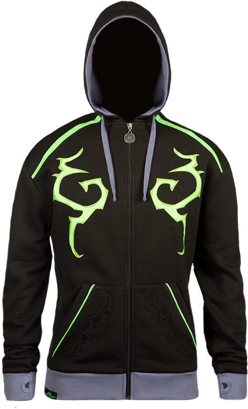 Illidan Premium Zip-up Hoodie - World Of Warcraft Illidan Hoodie (500x824), Png Download