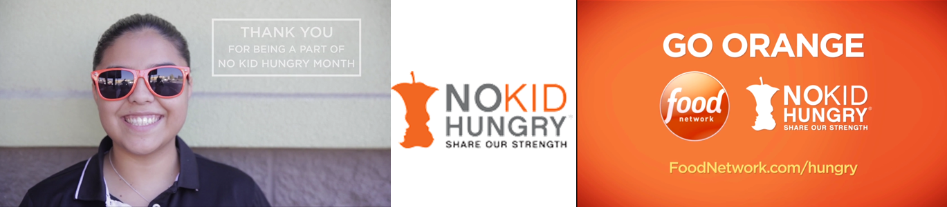 No Kid Hungry Month- Logo - Food Network And No Kid Hungry (1369x300), Png Download