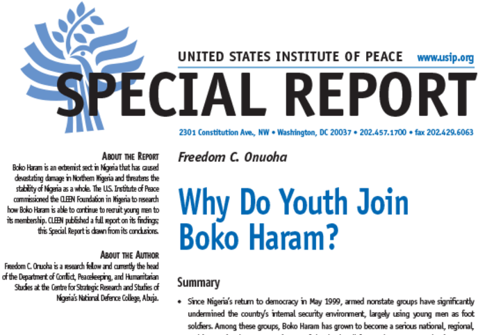 Why Do Youth Join Boko Haram - Report About Natural Disasters (776x508), Png Download