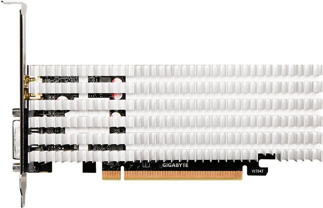 Low Profile Design - Gigabyte Geforce Gt 1030 Gv-n1030sl-2gl Silent Low (800x491), Png Download