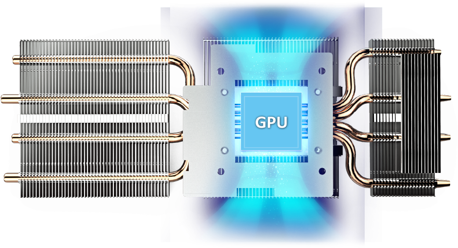 Heat Pipe Direct Touch - Gigabyte G1 1070 Cooler (1032x565), Png Download