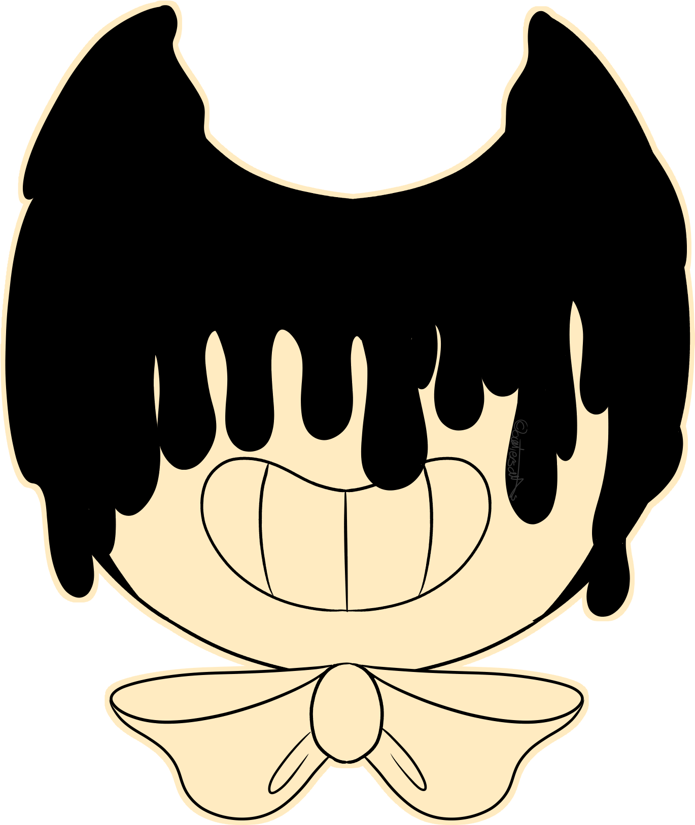 Evil Bendy Evil Bendy Sticker • Couriersarts • Tictail - Evil Bendy (1800x1800), Png Download