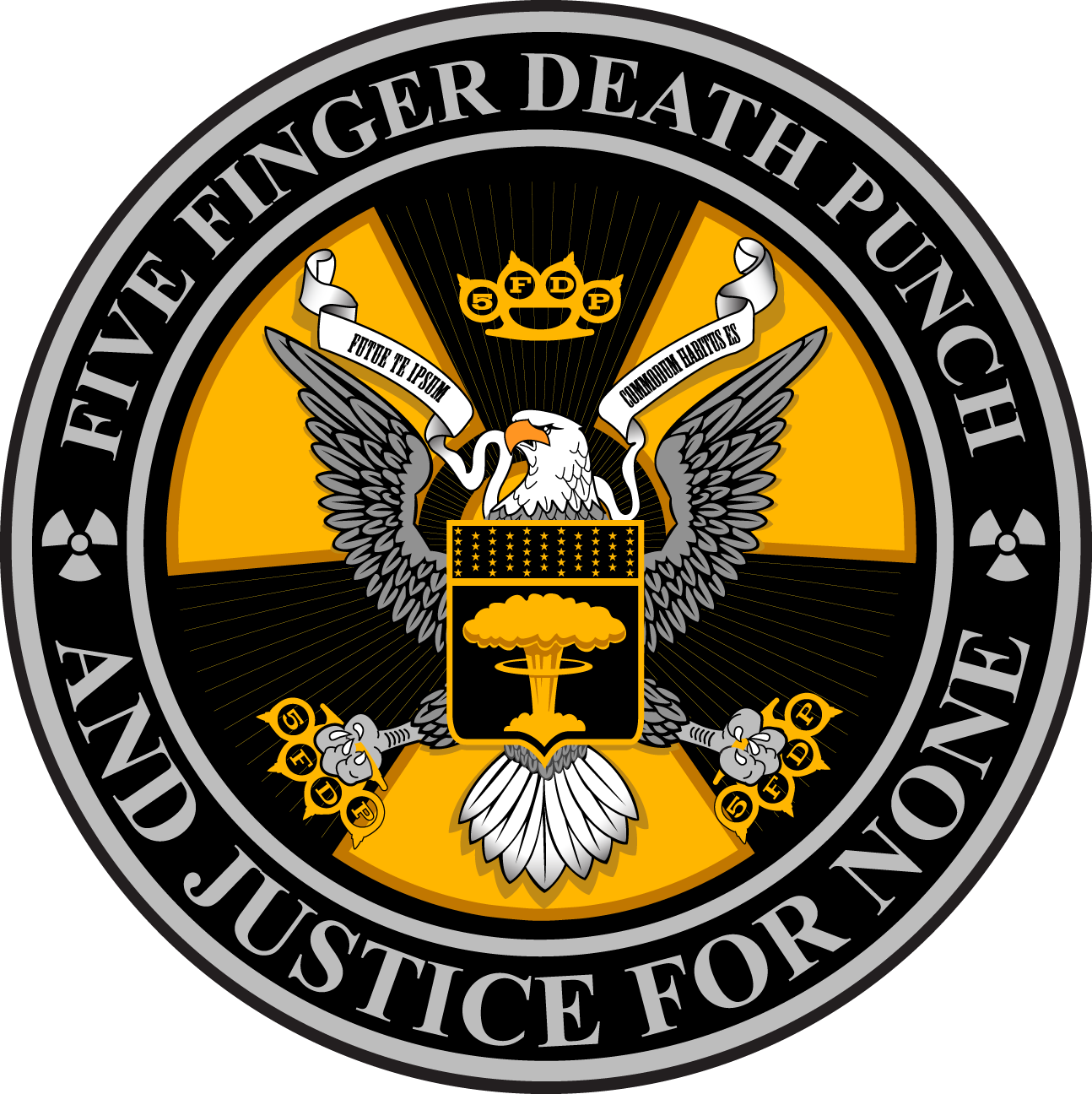 Five Finger Death Punch Announce 'and Justice For None' - Five Finger Death Punch And Justice For None (1294x1296), Png Download