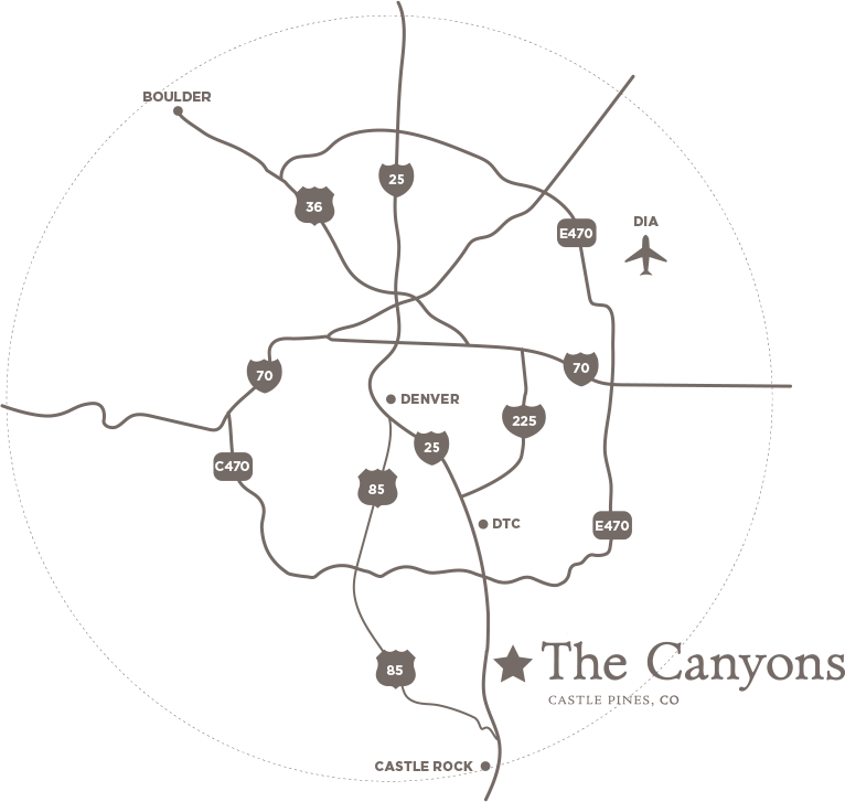 A Castle Pines Address - Map (766x727), Png Download