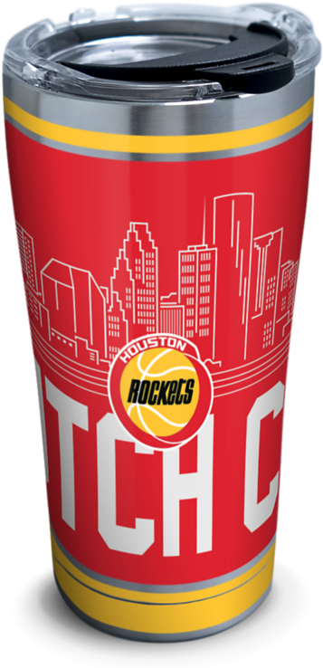 Houston Rockets Tervis Hwc Clutch City Skyline Stainless - Caffeinated Drink (1023x900), Png Download